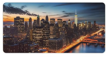 Schreibtischunterlage für Büro, rutschfeste Gummiunterseite, Mauspad, Tastaturmatte, großes Laptop-Pad, New York City, Landschaft, Computermatte, Schreibtischunterlage für Schreibtischunterlage,