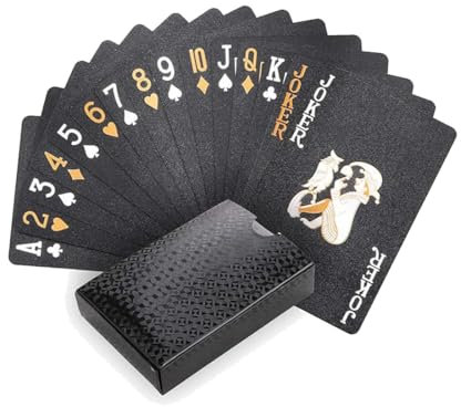 1Mazzi di Carte da Poker da 54 con Jolly. Cards in Plastica per Scala 40, Canasta, Blackjack, Burraco, Giochi di Magia, Professionali e Impermeabili