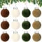 DIYDEC 12 Weihnachtskugeln, 6 cm, Kunststoff, Samt, bruchsicher, weiß-grün, beflocktes Kugel-Set für Weihnachten, Party, Urlaub, Dekoration