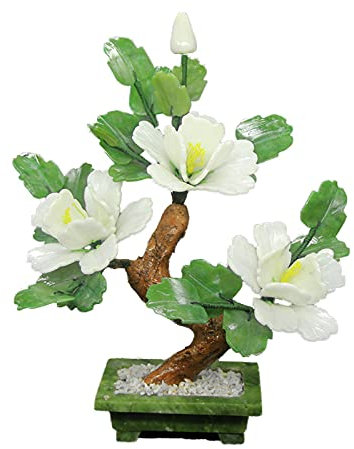Künstliche Bonsai Tisch-Pfingstrosen-Bonsai-Baum, Jade-Bonsai-Ornamente, kreative Pfingstrosen-Blumen-Bonsai for Zuhause, Büro, Tischdekoration, chinesische Feng Shui-Dekoration Künstliche Pflanze