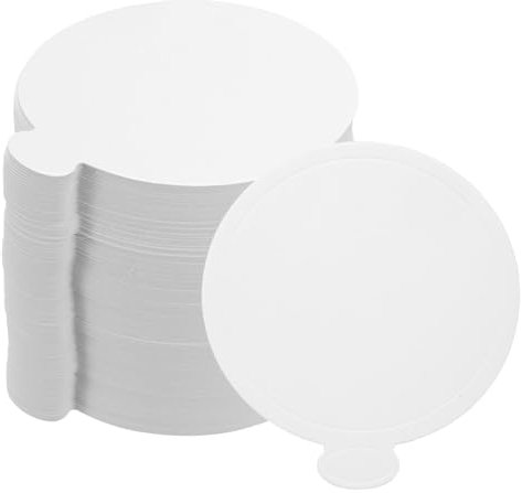sourcing map 100pcs Mini Cake Boards, Mousse Cake Cardboards Round Cake Bases Plates Cupcake Dessert Displays Base Tray for Cupcakes, Cakes, Pastries, Dessert Base - Grease Proof (White)