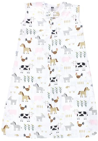 Hudson Baby Unisex Baby Cotton Sleeveless Wearable Sleeping Bag, Sack, Blanket, Cute Farm, 12-18 Months