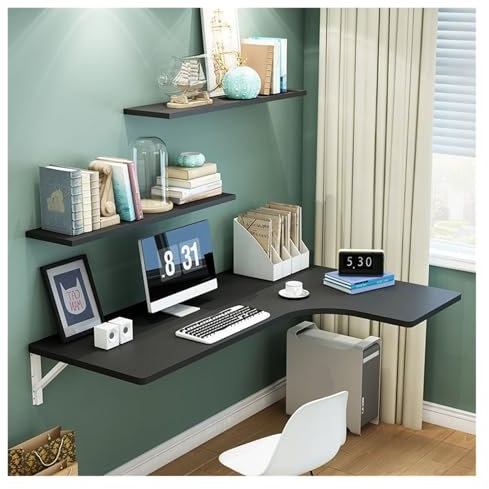 Faltbarer Wandtisch mit Stuhl, Wandmontage, klappbarer Esstisch, Wandmontage, Computertisch, Wandmontage, Tisch mit Notebook-Schreibtisch (A5, 120 x 60 x 40)