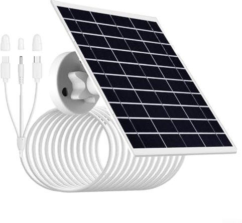 FACULX 10W 5V Monokristallines Solarpanel mit wiederaufladbarem Akku, IP66 wasserdicht, 21% Effizienz, Schwarz, Solarpanel