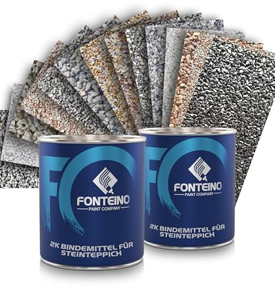 Steinteppich Natursteinteppich Set – 25 kg Marmorkies & 1,5kg 2K Epoxidharz Bindemittel – für Innenbereiche auf Estrich, Beton & Fliesen - Beige 1-4mm Körnung