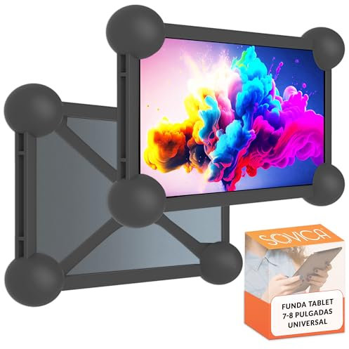 Housse Tablette 7 Pouces Universel Silicone Convient a Toutes Les tablettes PC et a Tous Les ebooks de 7 et 8 Disponibles sur Le marché Housse Tablette 8 Pouces (Noir)