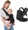 IULONEE Babytrage für Neugeborene Ergonomic Baby Carrier Tragbar Babytrage Vorne nach hinten tragen Babyhalter Trage für Babys Kleinkinder Schwarz