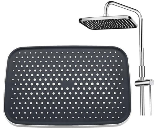 Rociador para Ducha Cuadrado Inoxidable, Presión de Acero Inoxidable Ducha, Alcachofa de Ducha de Lluvia de Acero Inoxidable, Cómoda a Baja Presión de Agua Instalación en Pared o Techo