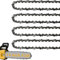 Lot de 4 chaînes de tronçonneuse pour barre de 35 cm, pas LP 3/8, calibre 109,2 cm, 52 maillons d'entraînement, compatible avec Bosch, Karcher, Husqvarna, Makita et plus encore – Sans barre de