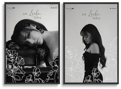 2 PCS Ayliva Poster Singer Album Music Black And White Cover Poster Für Zimmer, Ästhetische Leinwand-Wandkunst, Schlafzimmer-Dekor Poster 20x30inch(50x75cm)