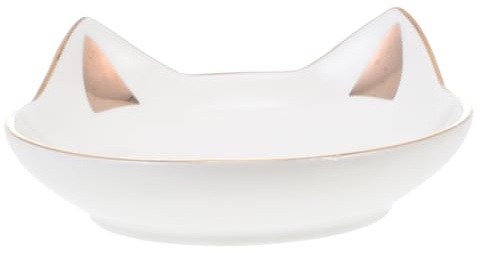 Assiette Chat en Céramique pour Fruits et Snacks, Simple et Élégante | Service de Table pour Buffet et Crémaillère, Forme Chat, Robuste, Usage Multiple