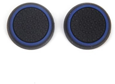 Tapones universales de silicona de doble color azul para mandos de juegos PS4, PS3, PS2, Xbox One, Xbox 360 (1 par)