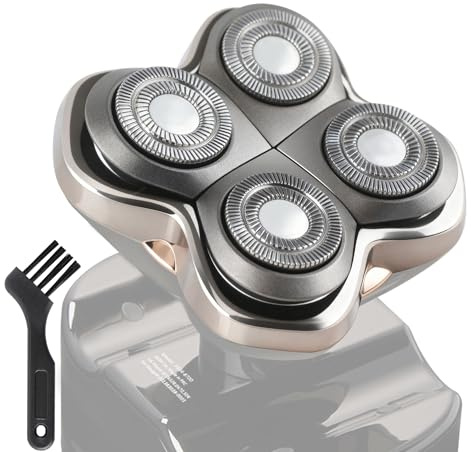 Forte PRO 4 Ersatzkopf Kompatibel mit Skull Shaver Pitbull Silver/Gold PRO | Ersatz Scherkopf für Head Shaver Platinum PRO, Butterfly Kiss PRO, Ersatzklingen Scherkopf Zubehör