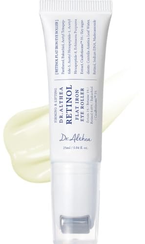 Dr.Althea Retinol Glätteisen-Augenroller | Gesichtslifting-Serum mit Gua Sha Roller | Antiaging-Pflege mit Madecassoside & Centella & Hyaluronsäure | Vegane Koreanische Hautpflege, 25ml