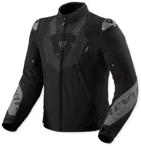 REV'IT! Revit Hyperspeed 3 H2O wasserdichte Motorrad Textiljacke, schwarz/grau, XL