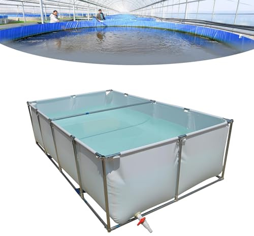 Kgfvesdc Lona De VisualizacióN Temporal para Koi Bing(H:0.6m),Acuario Grande De Lona De PVC,Resistente A La AbrasióN,No Se Rompe FáCilmente para Piscina De JardíN,Piscina Infantil
