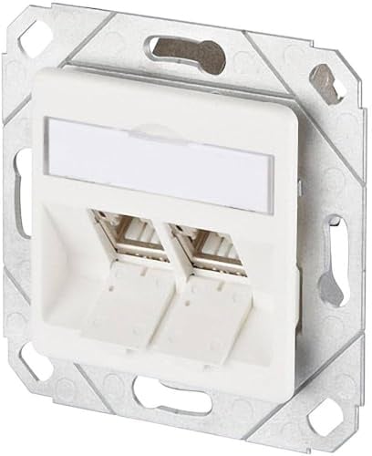 BTR 130B12D21102-E Datendose C6Amodul 2 Port 270°M UPk Unterputz, reinweiß