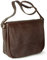 Hamosons â€“ Damen-Handtasche GröÃŸe M/Umhängetasche im Retro-Look aus geöltem Leder, Kastanien-Braun, Modell 577