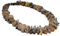Laboratorio Italiano del Gioiello Echte Bernsteinkette Damen - Baltischer Natur Bernstein - Grüne Rohsteine (50-60cm 50-100gr)