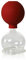 Lauschaer Glas Ventosa de cristal con bola de succión de 60 mm, para ventosas, médicas, sin fuego, soplado a mano, forma de ventosa, original