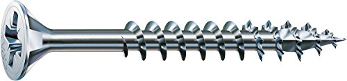 SPAX Universalschraube, 5,0 x 60 mm, 500 Stück, Kreuzschlitz Z2, Senkkopf, Teilgewinde, 4CUT, WIROX A3J, 0291010500605