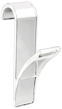 Wenko Gancio scaldasalviette trasparente set 2 pezzi - set 2 pezzi, Plastica, 2.5 x 10.5 x 7 cm, Trasparente