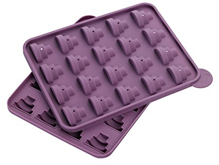 Lurch 85028 FlexiForm Cake Pops Torte / Backform für 20 Cake Pops in Tortenform (2teilig) aus 100% BPA-freiem Platin Silikon, beere