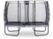 EXIT Toys Elegant Rechteckiges Trampolin - 244x427cm - Mit Economy Sicherheitsnetz - Mit Fußschutzsystem - Rostfrei - Wasserbeständig - Einfache Montage - Trampolin Garten - Grau