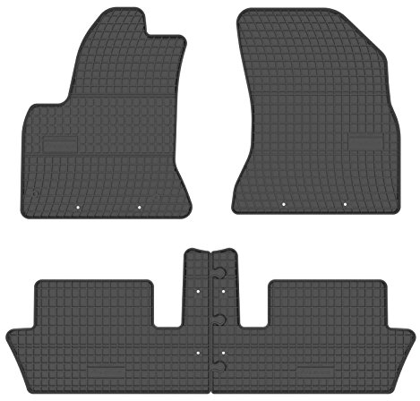 all4you Gummimatten Original Qualität Fußmatten Gummi schwarz 4-teilig