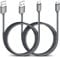 CLEEFUN USB C Cable [1.8m/6ft, 2-Pack], 3A Fast Charging Type-C Charger Cord for Samsung Galaxy S10 S10+ S10e S9+ S9 S20 S21 S22 S23 S24 S25 Plus S8 S8+ Note 9 8 10, iPhone 16 15, Nylon Braided