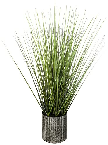 Atmosphera - Herbe Artificielle - Pot en métal - H45 cm