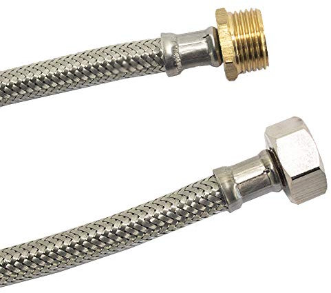 DN8 DVGW Panzerschlauch m. Edelstahlumflechtung 1/2 AG x 1/2 ÜM 1000 mm