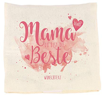 Herz & Heim® Kirschkernkissen mit persönlichem Aufdruck eines Motivs ihr Wahl und Ihrem Wunschnamen Mama