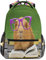 Lustiger Meerschweinchen-Leserucksack Wasserdicht Schule Schultertasche Gym Rucksack Brille Grün Tier Laptop Tasche Outdoor Reisetasche für Kinder Jungen Mädchen Damen Herren