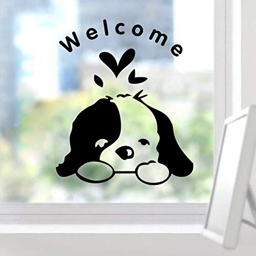TYLOLMZ Kinderzimmer niedlichen hund tür lustige wandaufkleber dekoration pet shop abziehbilder diy vinyl tapete kunst wasserdicht poster