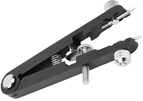 Spring Bar Plier Tool, Spring Bar Plier with Pins 6825 Band Removal Tool Tweezer Tool for Watch Straps Watch Bands Watchmaker(Black)