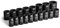 Capri Tools 1/2 in. Drive Shallow Impact Socket Set, 10 to 27 mm, Metric, 18-Piece