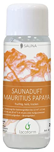 Saunaduft Finesse Sauna Aufguss Konzentrat 250ml, Saunadüfte für Zuhause (Mauritius Papaya)