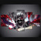 Wondbeau Leinwanddrucke Modulare Wandkunst Wandaufkleber 5 Teiliges Wandbild Druck auf Leinwand Malerei Moderne Abstrakte Poster Mit Rahmen L/150cm×80cm Anime Tokyo Ghoul Kaneki Ken