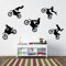 Zoyiancy Kreative Motorrad-Wandtattoo und Wandsticker für Wohnzimmer,jugendzimmer deko jungen,sowie Schlafzimmer Freie Kombination der 5 Wandaufkleber,160.0cmx39.9cm