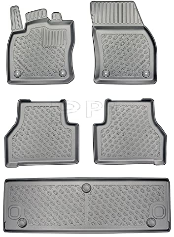 GUA Premium Gummifußmatten Fussmatten Gummifußschalen für Caddy Maxi V 7 Sitz ab 2020-