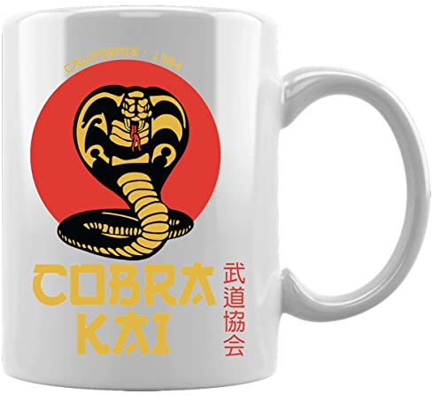 Cobra Kai California 1984 Keramikbecher Weißes Kaffee Tee Wasser Tasse Büro Home Ceramic White Mug Cup