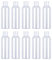 MOSTFUN 10 PCS 100ml Clear Travel Bottles Empty Transparent Flip Cap Bottles Plastic Travel Bottles with Labels for Travel or Cosmetic