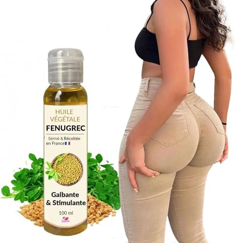 Huile de Fenugrec Française 100ml – Huile pour Grossir les Fesses, Poitrine & Hanches – Soin Fessier Naturel Raffermissant – Fenugreek Oil – I Love My Popotin
