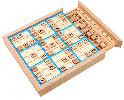 Eastuy -Sudoku-Brettspiel-Set - Math Brain Teaser Spielzeug mit Schublade - Pädagogisches Sudoku-Rätselspiel, Desktop-Spiel aus Trainieren Sie die Fähigkeit zum logischen Denken