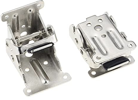 2 Stück Tischbein-Klappscharnier, 90 Grad Klappschloss, Verlängerung, Tischbeine, Fußstütze, faltbare Regalhalterung, versteckte Scharniere mit Schrauben