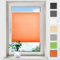 bobodeco Plissee ohne Bohren Plissees Klemmfix - Orange 80x120 cm (BxH) - Easyfix Plisseerollo Jalousie Faltrollo Blickdicht - Sichtschutz - Sonnenschutz Fertifplissee - Rollos für Fenster und Tür