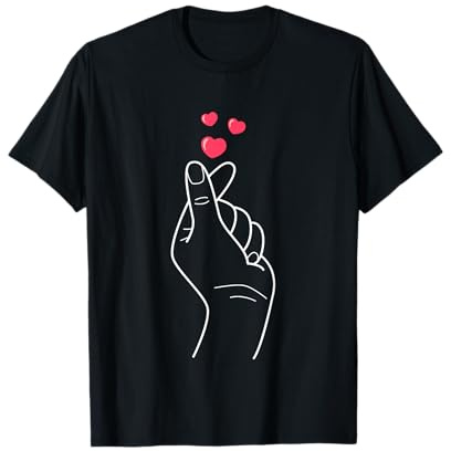 Korean Fingerherz Kids Fanartikel K-Pop Deko Kpop Merch T-Shirt
