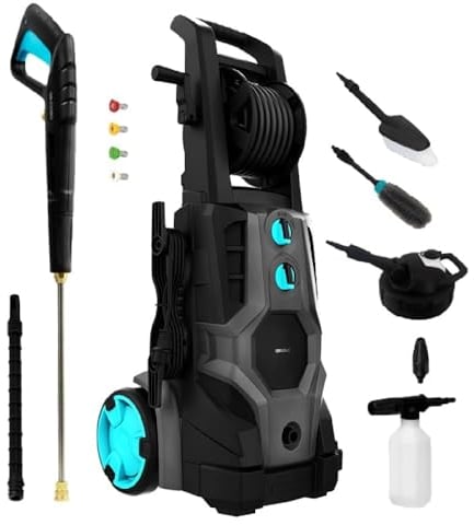 Cecotec HydroBoost 3200 TotalClean, Idropulitrice alta pressione 3200W, Motore Brushless, Casa, Giardino o Auto, Portata 540l/h, Pressione 225bar, Raggio d'azione 14m