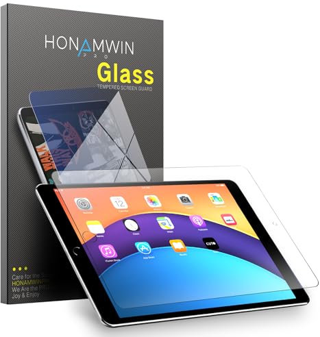 HONAMWINPRO Screen Protector for Pad Air 2/iPad Air 1/iPad Pro 9.7 inch Easy Installation HD 9H Tempered Glass Film Screen Protector